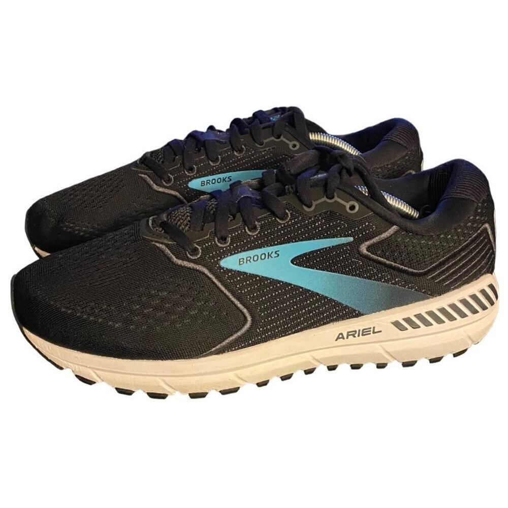 BROOKS "Ariel 20" Women's Black/Ebony/Blue Running Sneaker 9.5 Wide D